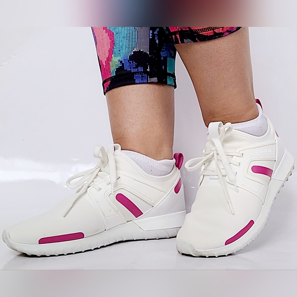 Moncler Meline Scarpa Women's Lightweight Sneakers White/Pink EU 38 US 8